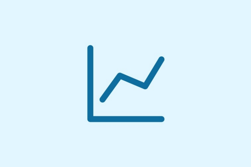 Blue icon depicting an upward-trending graph © Tourism Australia